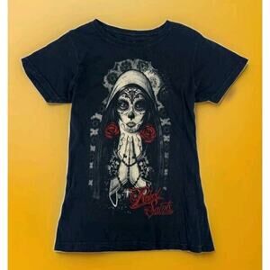 Rebel Saints Muerta Rose Worn Look T Shirt Large NWT Affliction CR3 Excellent